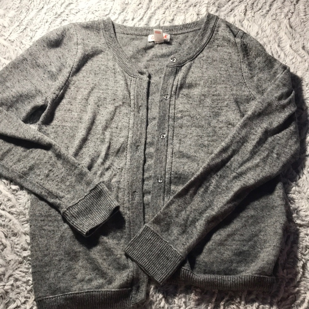 Gray Cardigan Sweater